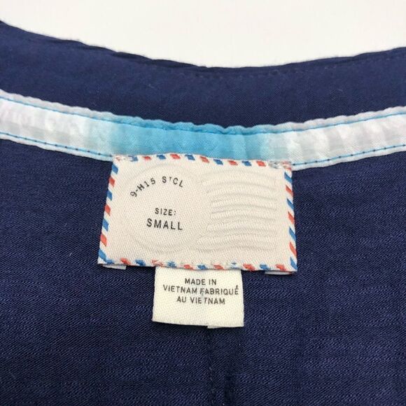 Anthropologie Postmark Women’s Blue Egress Split Neck Hi-Lo Blouse Size S - Picture 6 of 7